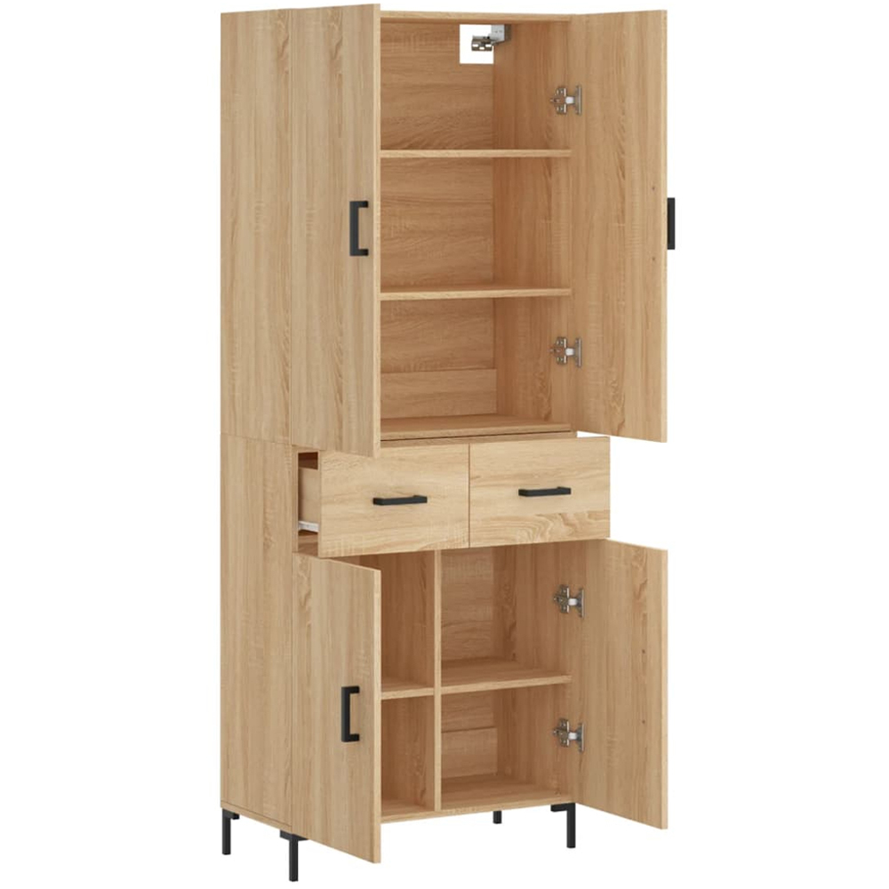 vidaXL 4 Door 2 Drawer Sonoma Oak Highboard Image 4