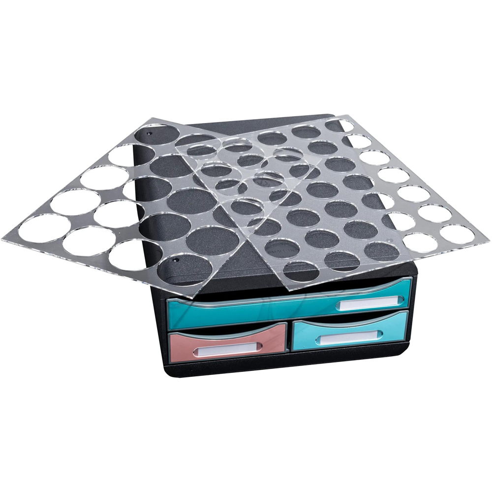 Exacompta Skandi 3 Drawer Multicolour Small Storage Box Image 6