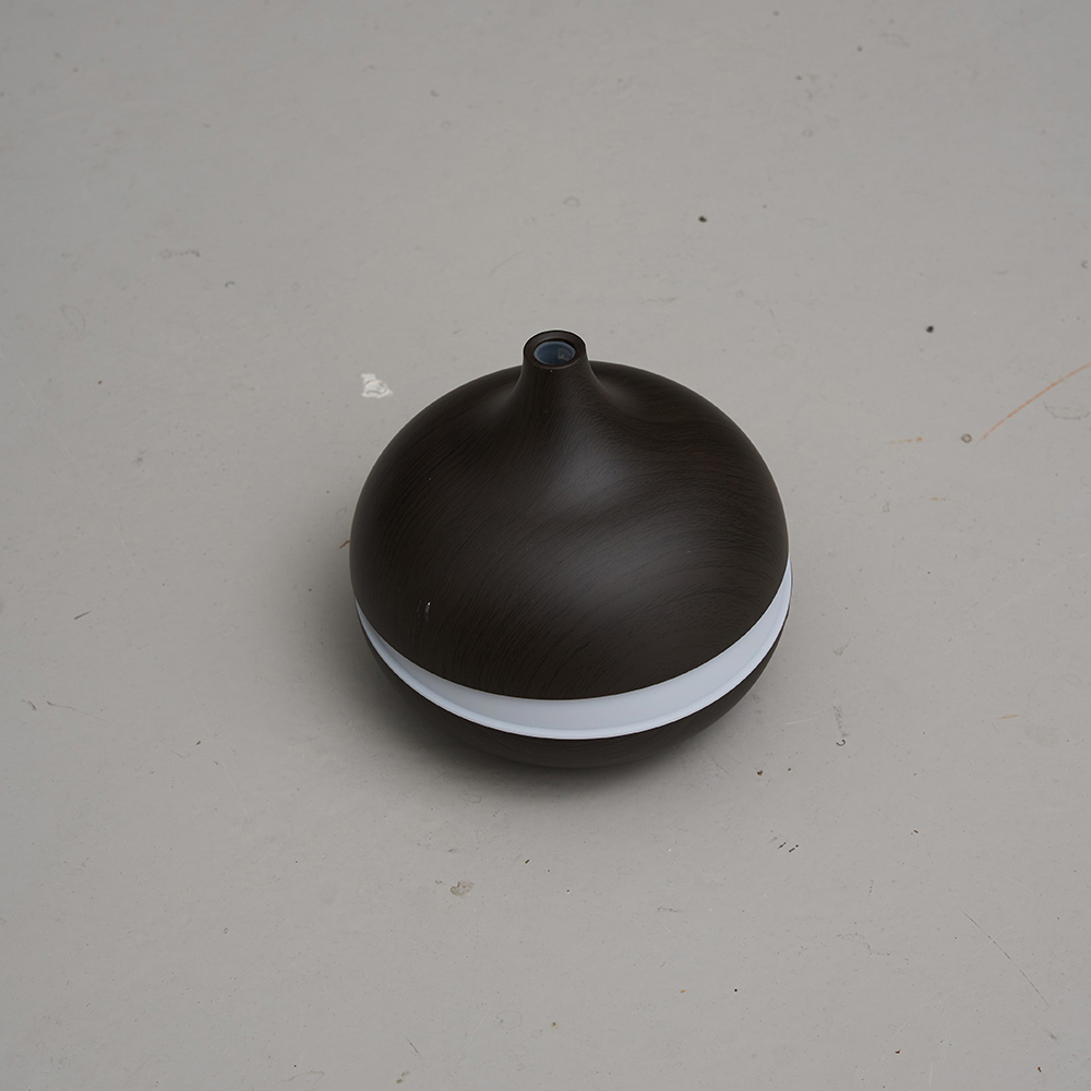 Living and Home Black Wood Grain Ultrasonic Essential Oil Diffuser with Timer Light and Remote Image 2