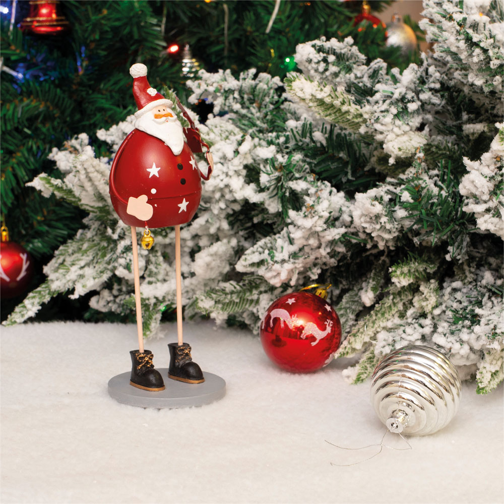 St Helens Red Santa Metal Christmas Decoration Image 5