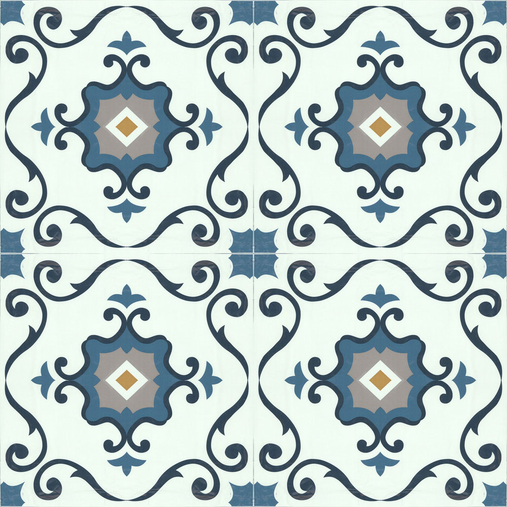 Arthouse ArtiFIX Blue Motif Sticky Back Vinyl Floor Tile 10 Pack Image 2