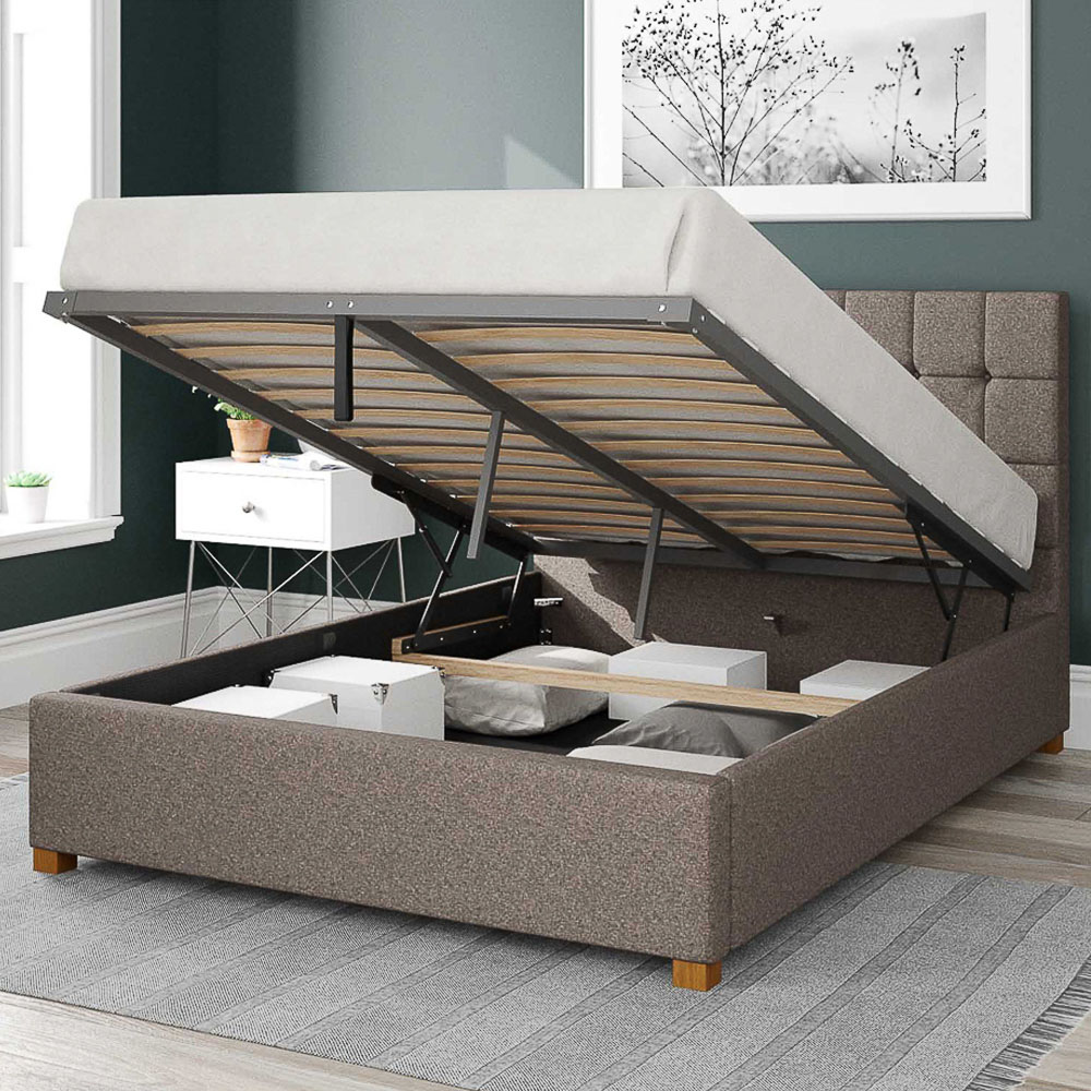 Aspire Sinatra Double Storm Yorkshire Knit Ottoman Bed Image 2