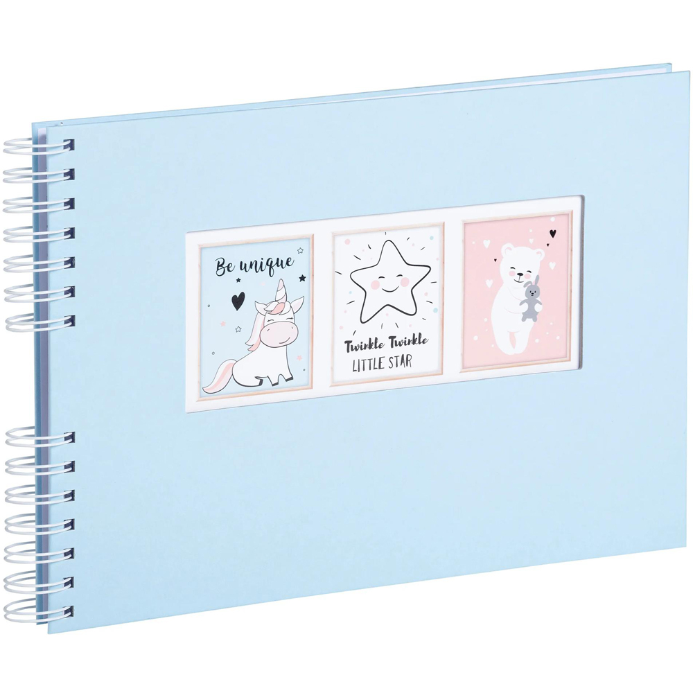 Exacompta Scrap-Addict Pastel Blue Spiral Scrapbook Kit 50 Pages 150 Photos Image 3