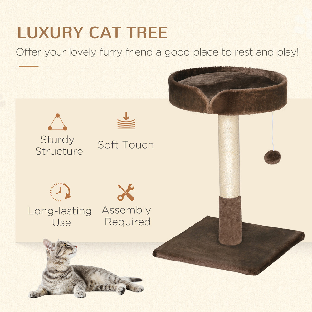 PawHut 70cm Brown Cat Activity Tree Image 5