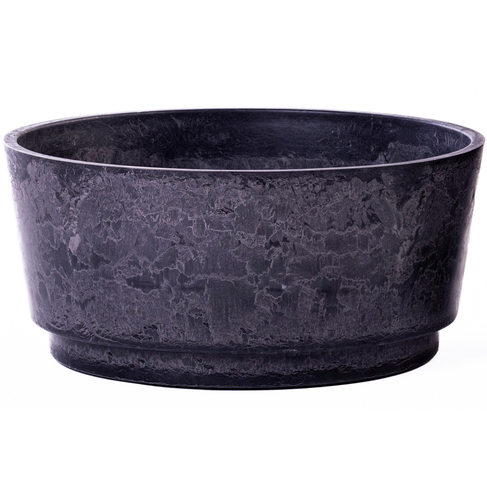 Garden Gear Caesar Charcoal Marble Effect Bowl Planter 35cm Image 1