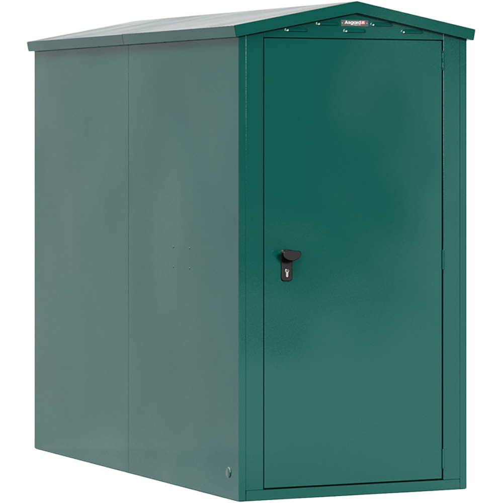 Asgard Sentry 3 x 7ft Green Apex Garden Shed Image 1