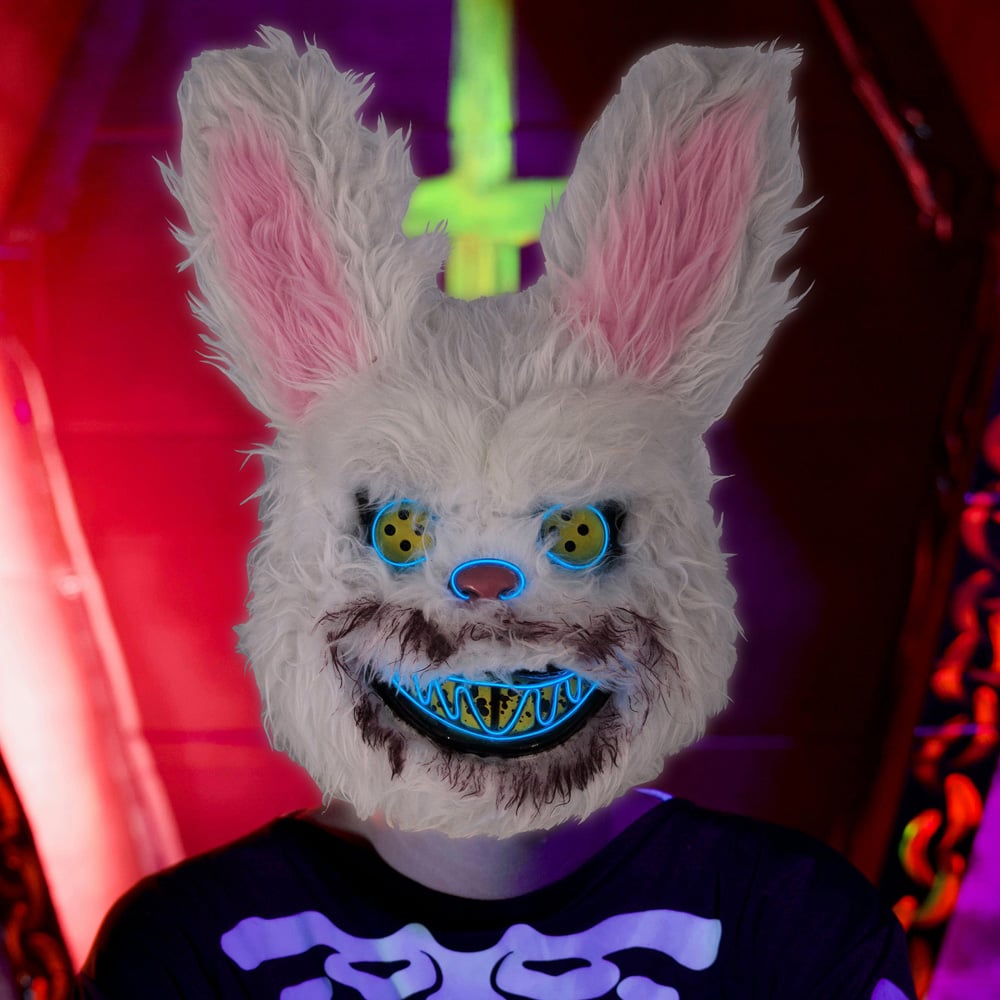 Benross LED Haunted Bunny Halloween Mask Image 4