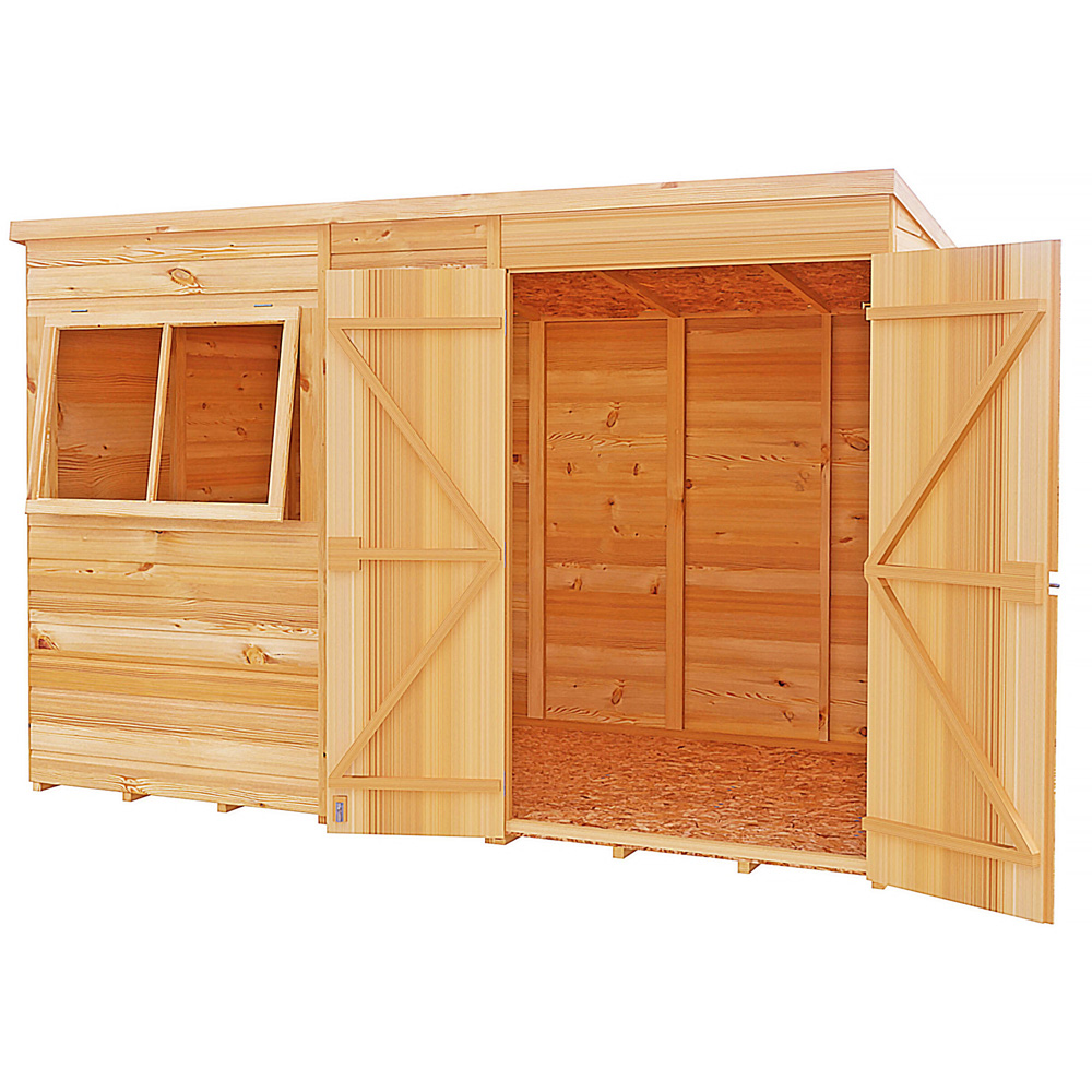 Shire 10 x 6ft Shiplap Pent Garden Shed Image 1