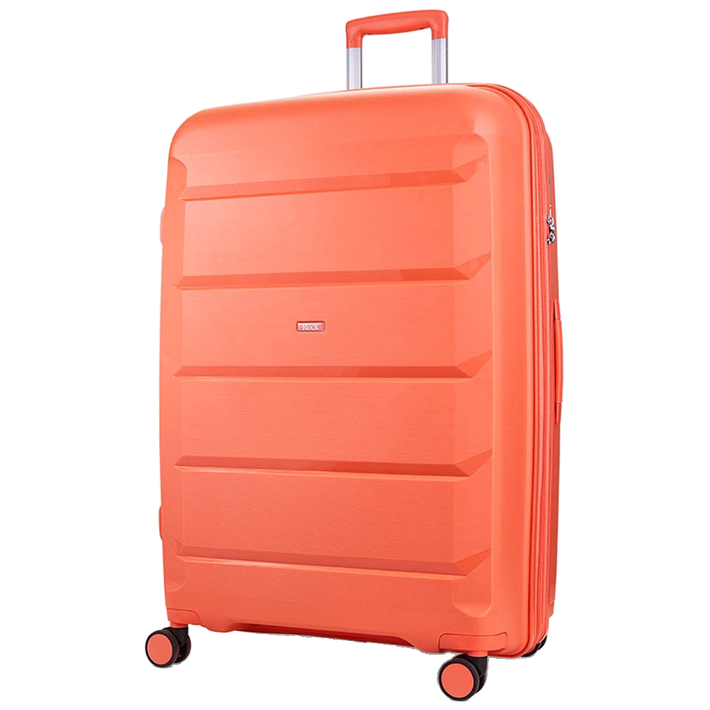 Rock Tulum Large Orange Hardshell Expandable Suitcase Image 1