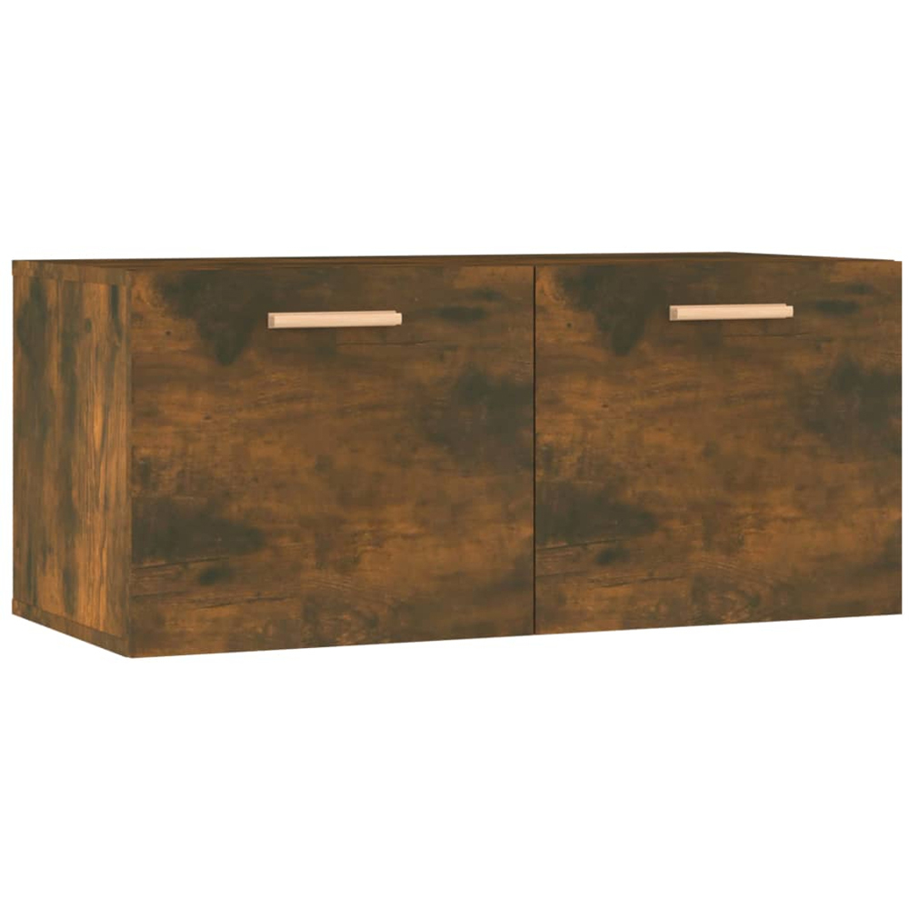vidaXL 2 Door Smoked Oak Wall Cabinet Image 1