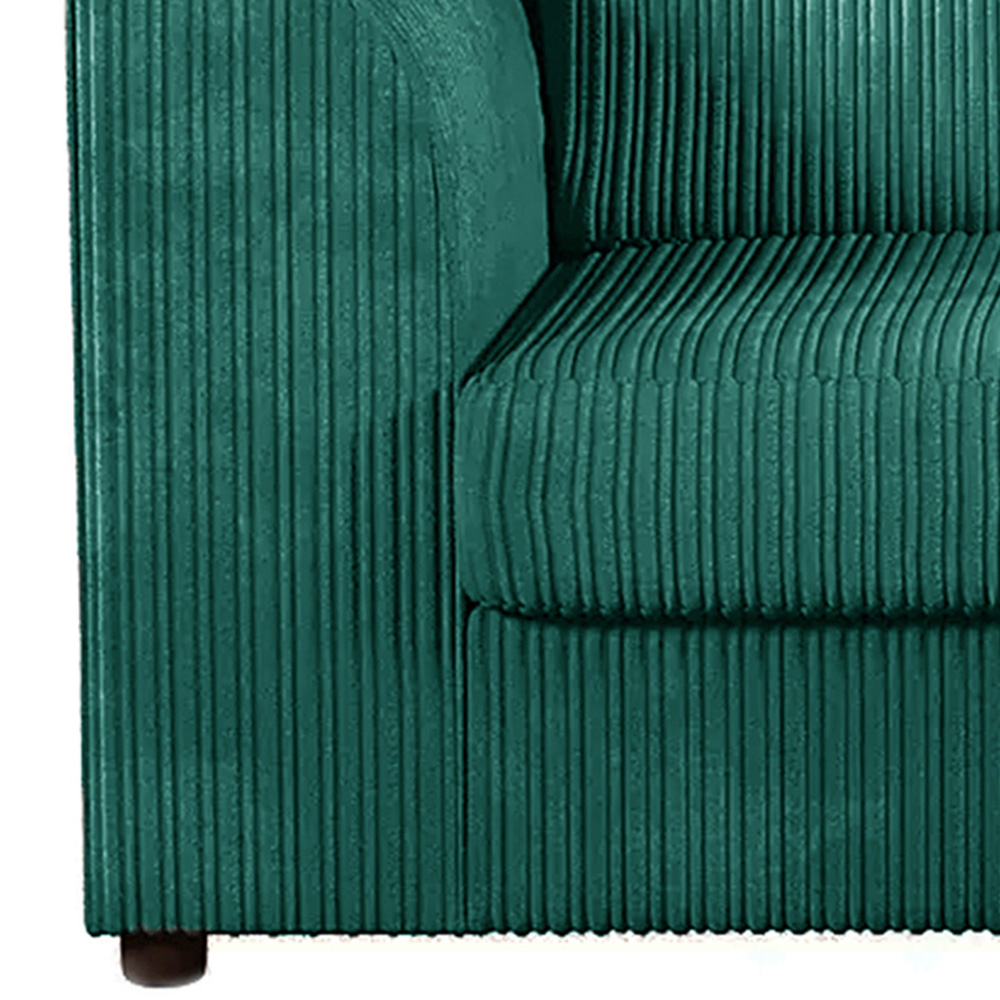 Luxor Single Seater Teal Jumbo Cord Armchair Image 3