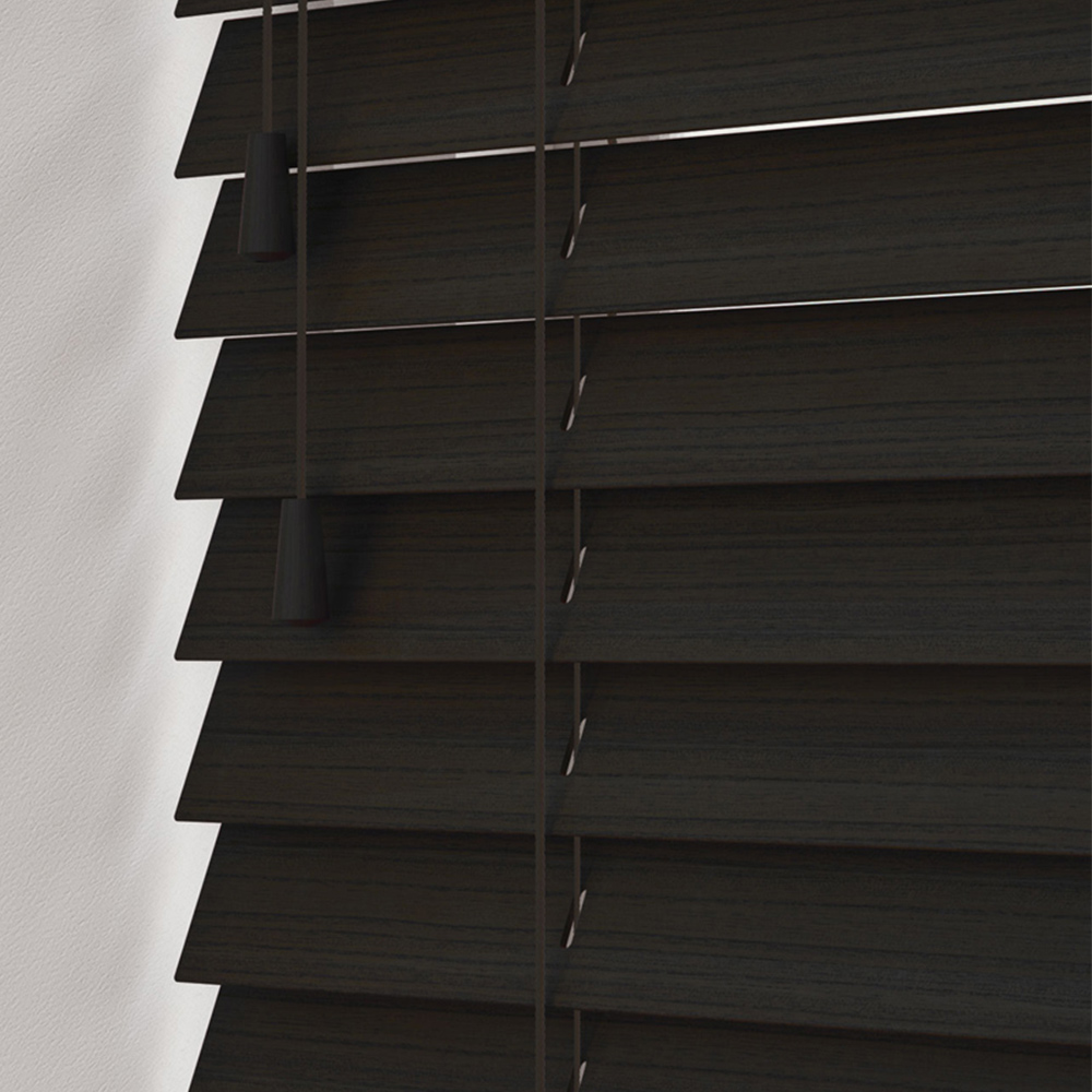 New Edge Blinds Grained Venetian Blinds Dark Walnut 230cm Image 1
