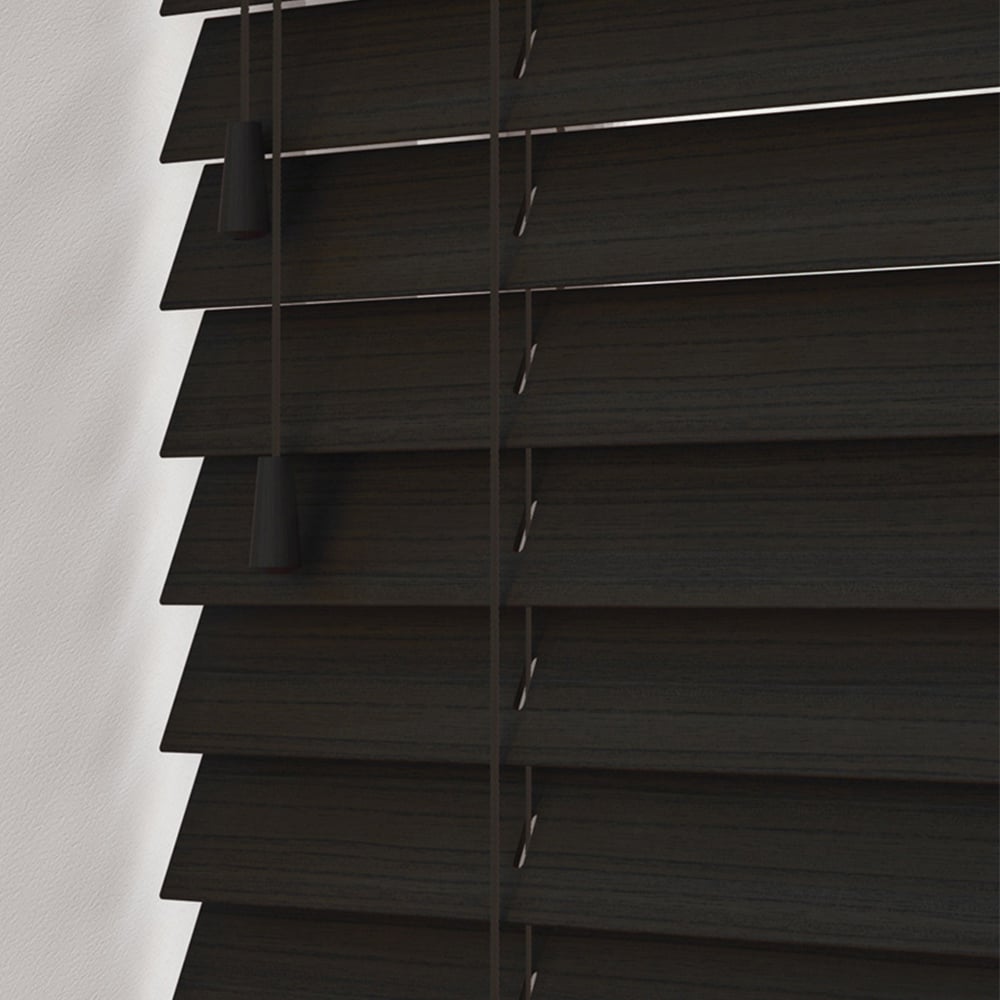 New Edge Blinds Grained Venetian Blinds Dark Walnut 260cm Image 1