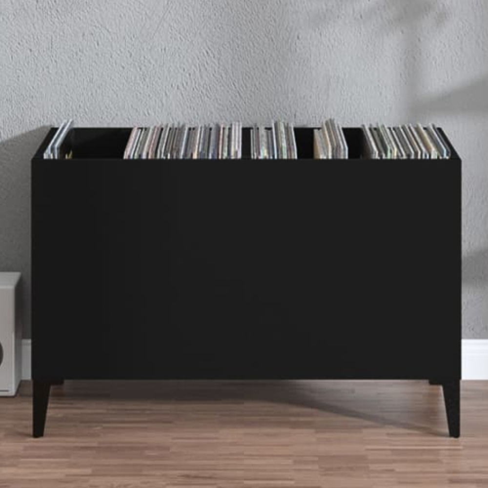 vidaXL Black Record Cabinet Image 1