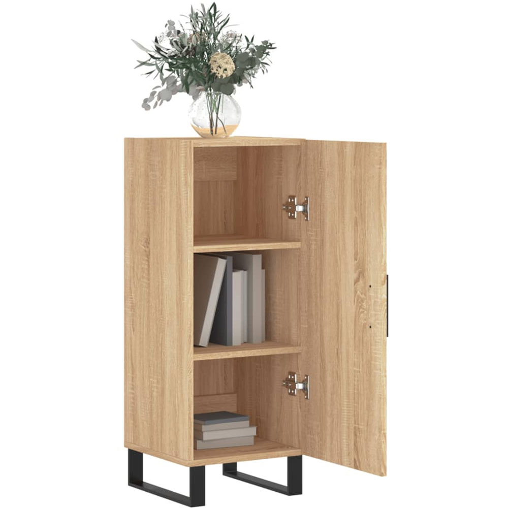 vidaXL Single Door Light Brown Sideboard Image 4