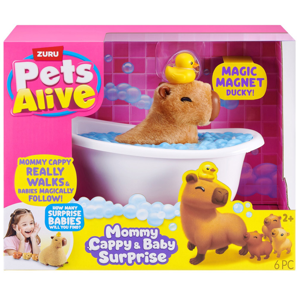 Pets Alive Mommy Capybara and Baby Playset Image 2