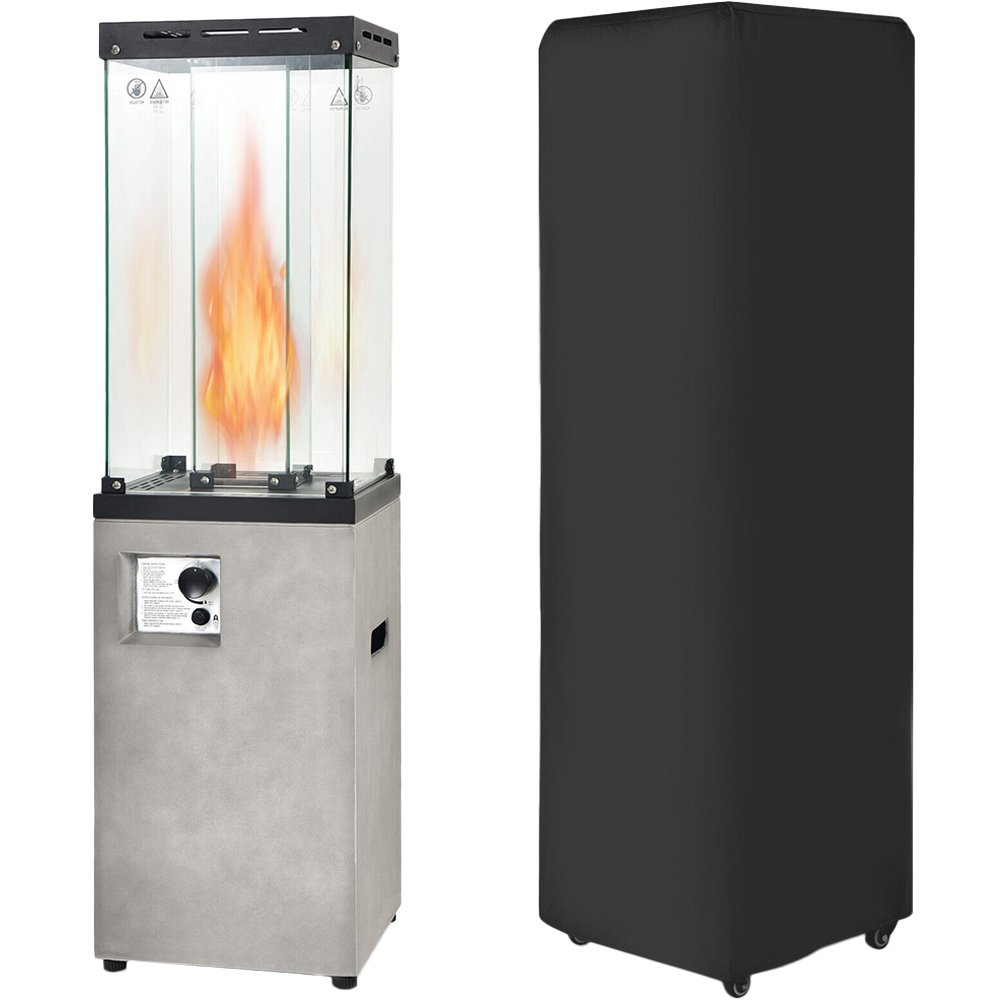 Costway Grey 41000 BTU Propane Patio Heater with Lockable Wheels Image 2