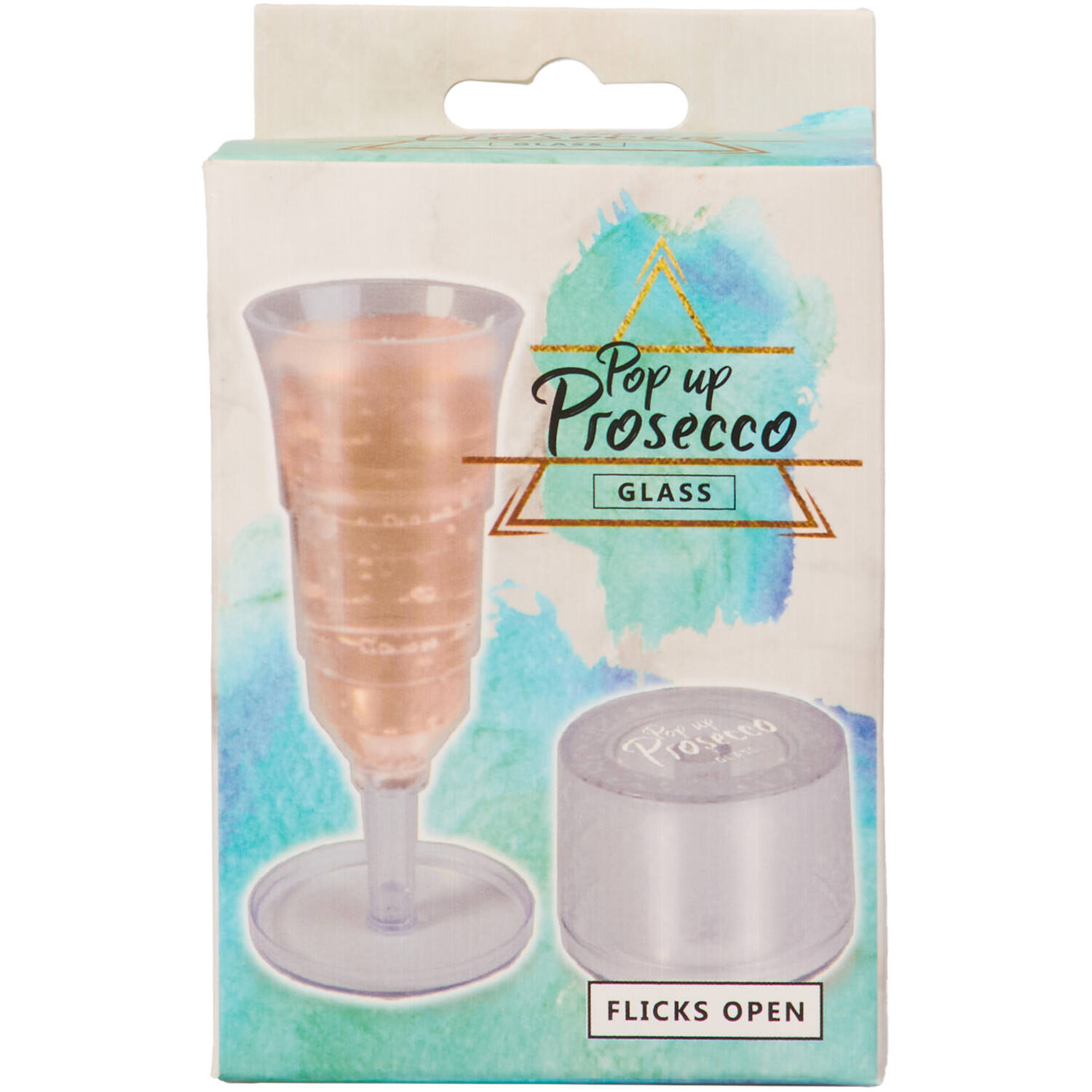 Clear Plastic Pop Up Prosecco Glass Image 1