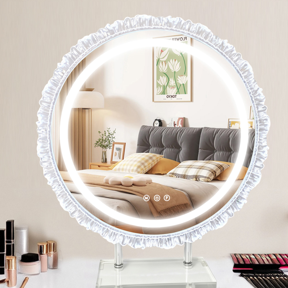 LED Flora Vanity Mirror Clear White Image 2
