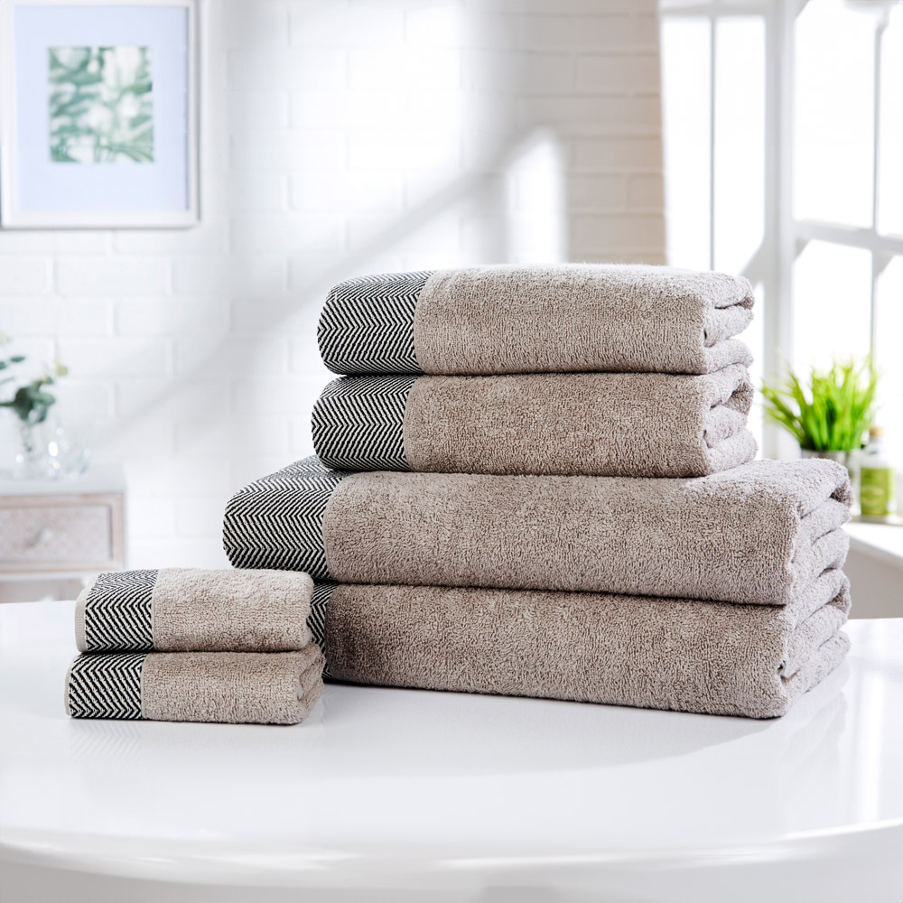 Rapport Home Tidal Natural Cotton Bath Towel Image 2