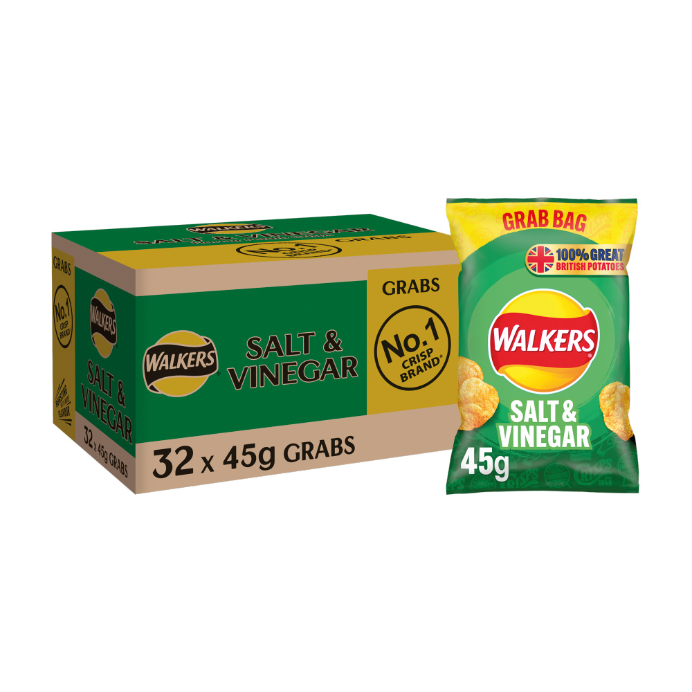 Walkers Salt and Vinegar Crisps 45g Image 2