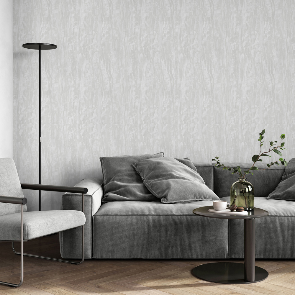 Muriva Renata Metallic Texture Light Grey Wallpaper Image 7