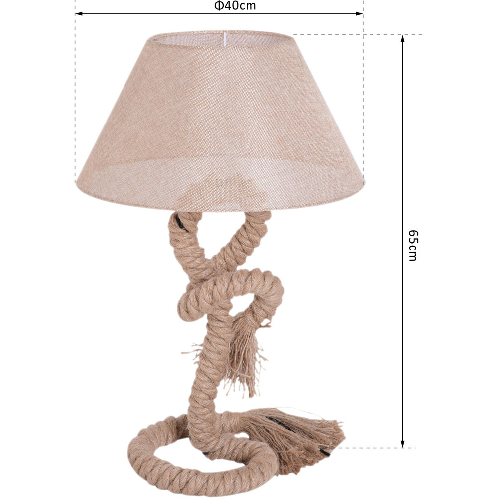 Portland Indispensable Nautical Twisted Rope Beige Table Lamp Image 7