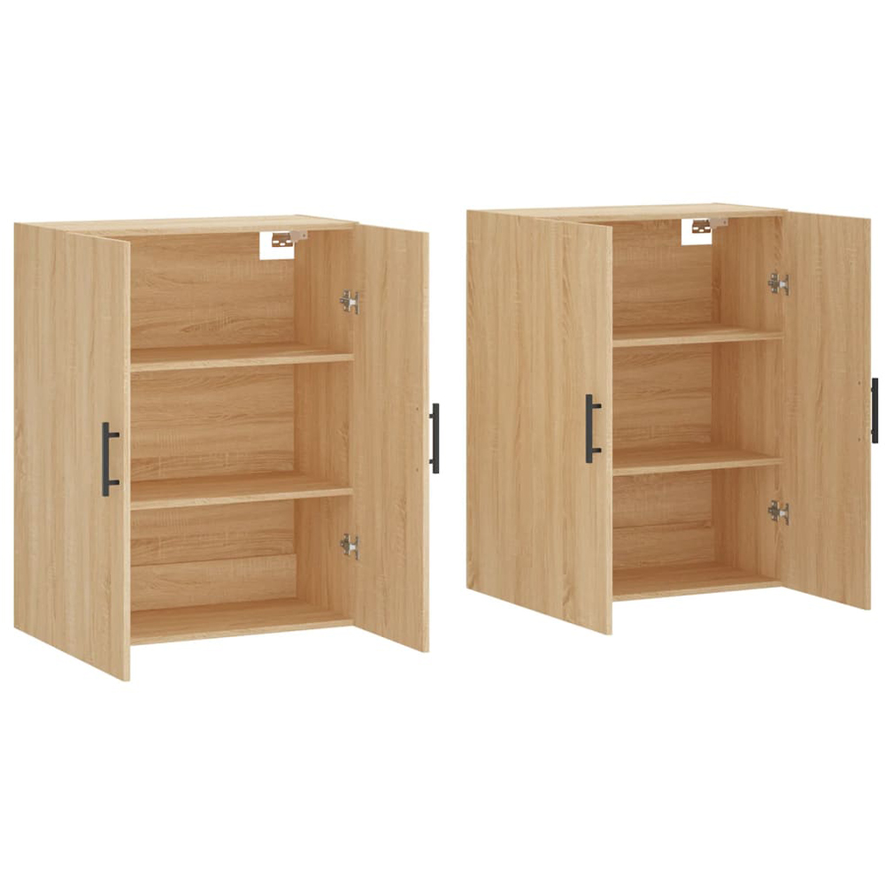 vidaXL 2 Door Sonoma Oak Wooden Wall-Mounted Cabinet Set of 2 Image 4