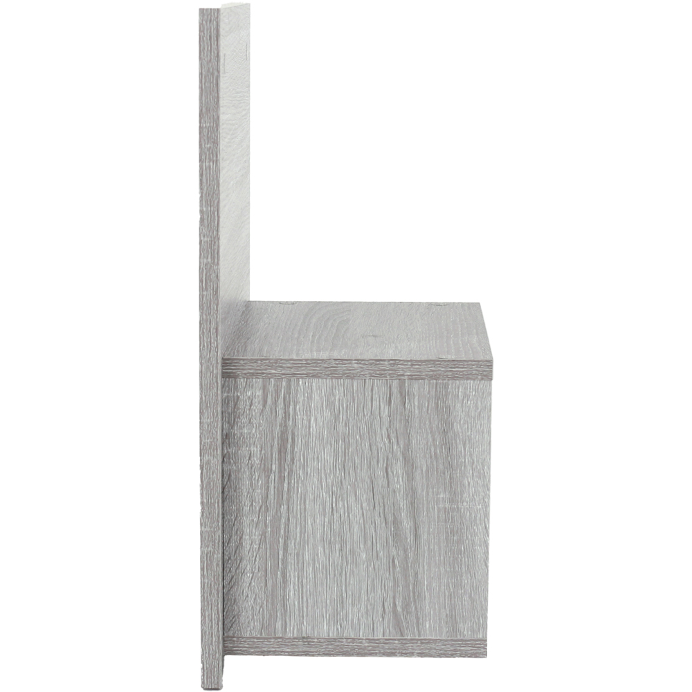 Core Products Kelly Single Shelf Grey Oak Effect Wall-Mounted Open Bedside Table Set of 2 Image 5