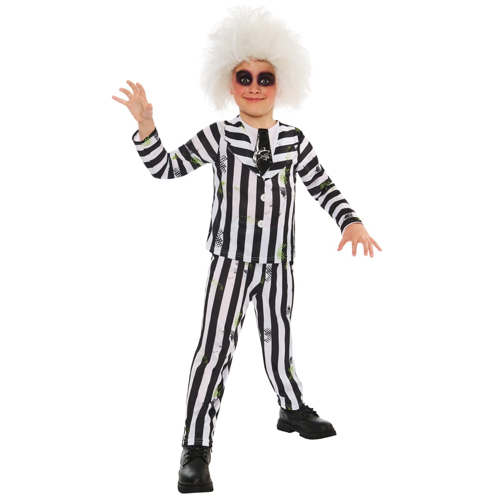 Beetlejuice Kids Unisex costume – Includes Wig  XS Image 1