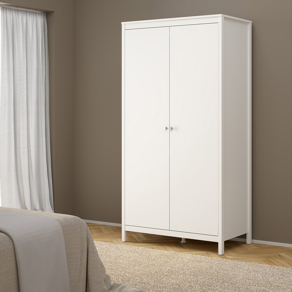 Florence Madrid 2 Door White Wardrobe Image 6