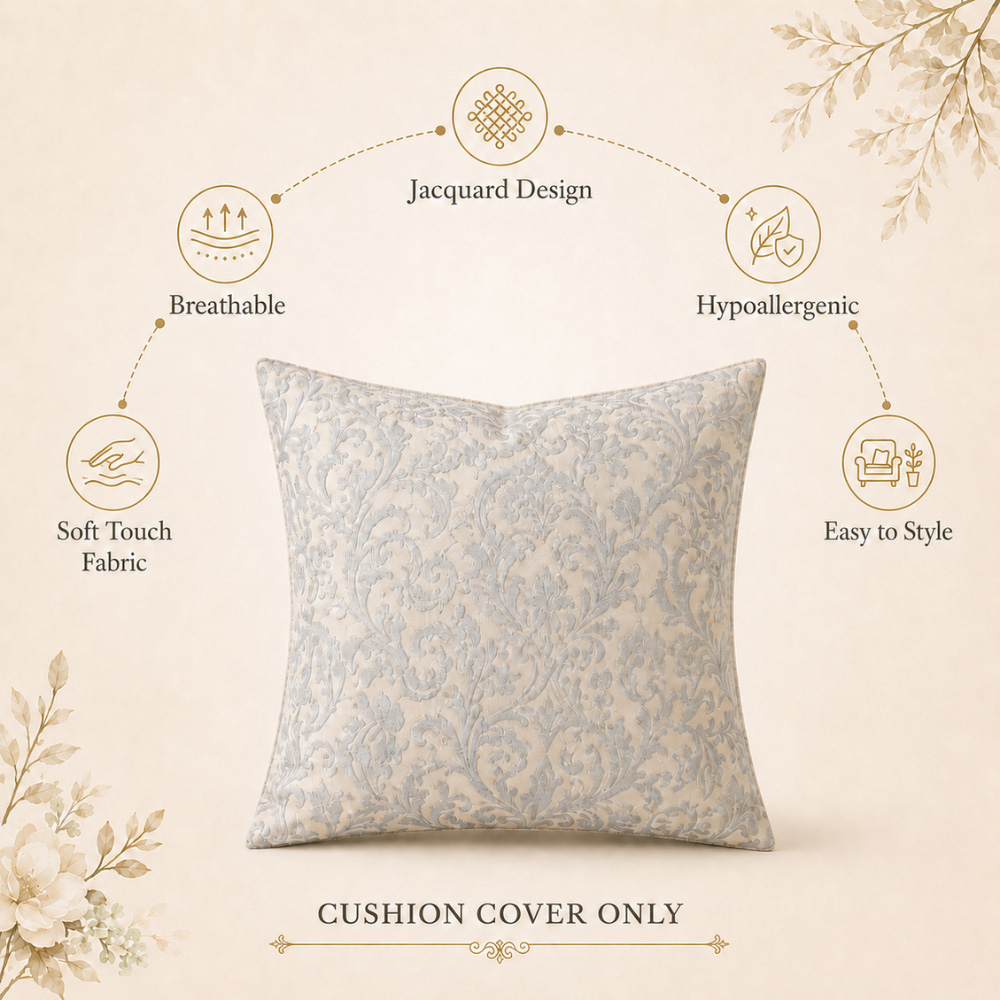MHG Living Jacquard Concealed Zip Cushion Cover 45 x 45cm 4 Pack Image 4