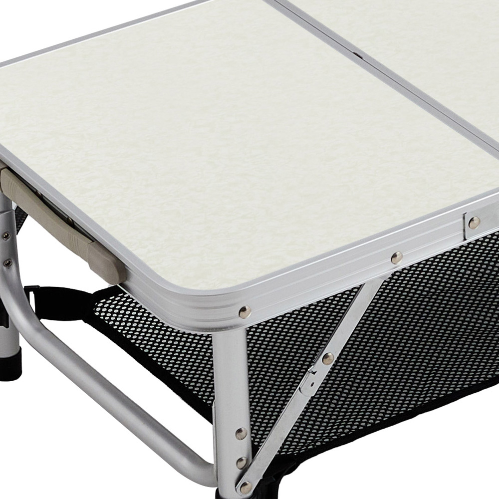 Living and Home 3ft White Tri-Fold Aluminium Alloy Camping Table Image 5