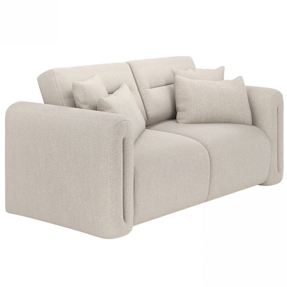 Solace+Co Mabel 2 Seater Beige Chenille Sofa Image 2