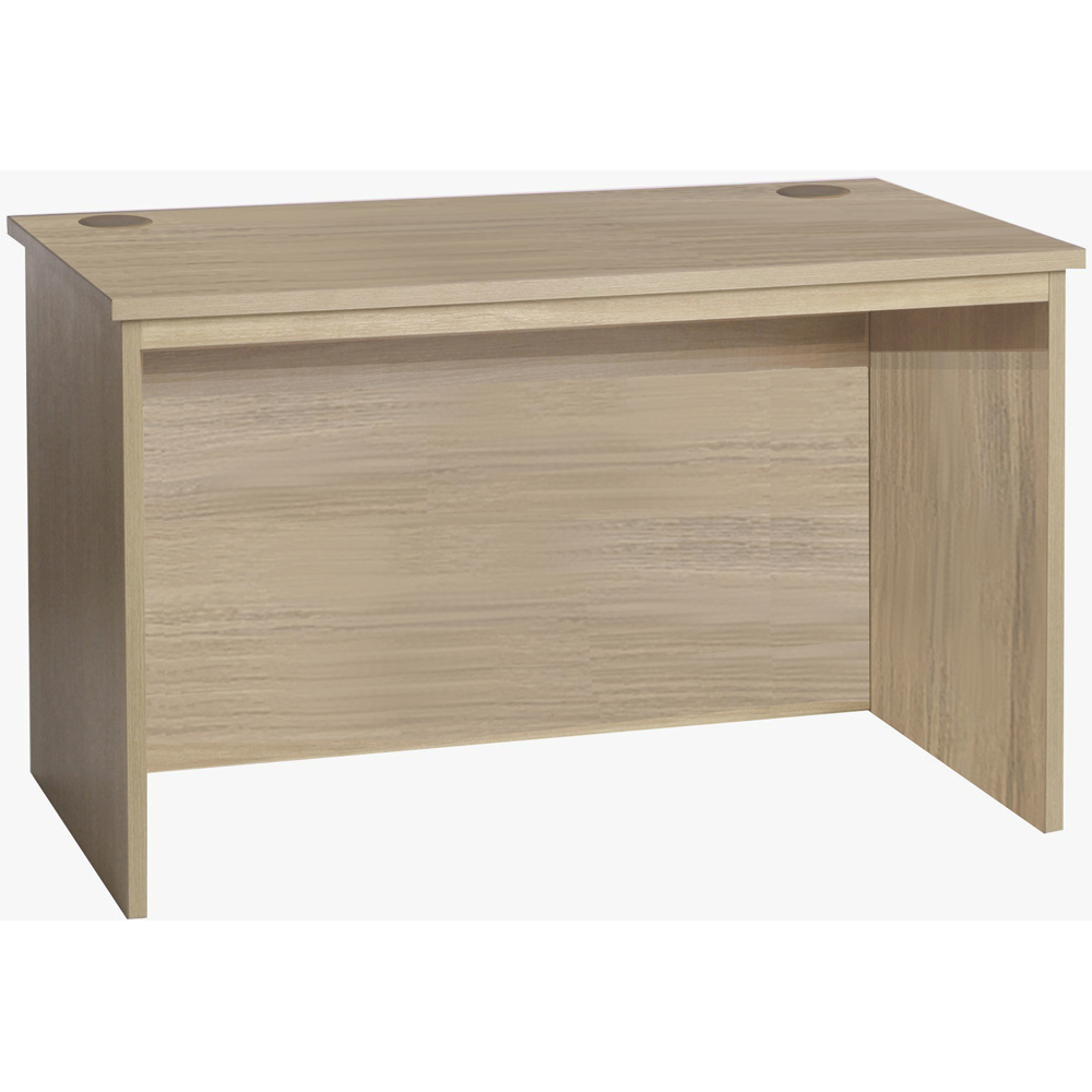 R White Cabinets Large Home Office Desk Brown Image 2