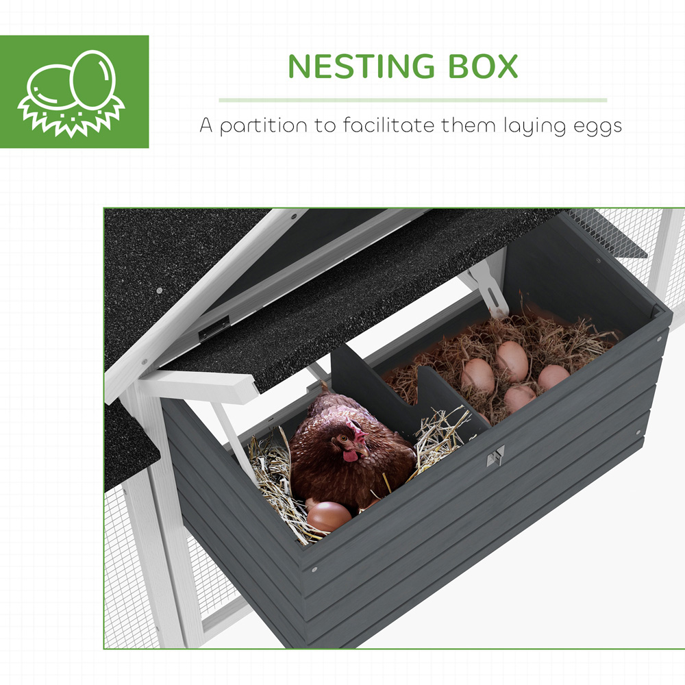 PawHut Large Wooden Chicken Coop with Nesting Boxes Image 6