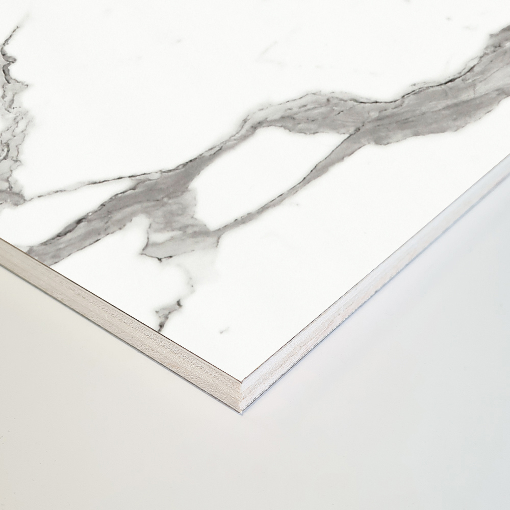 Wetwall Mermaid 2420 x 585mm Calacatta Statuario Tongue and Groove Plywood Shower Wall Panel Image 3