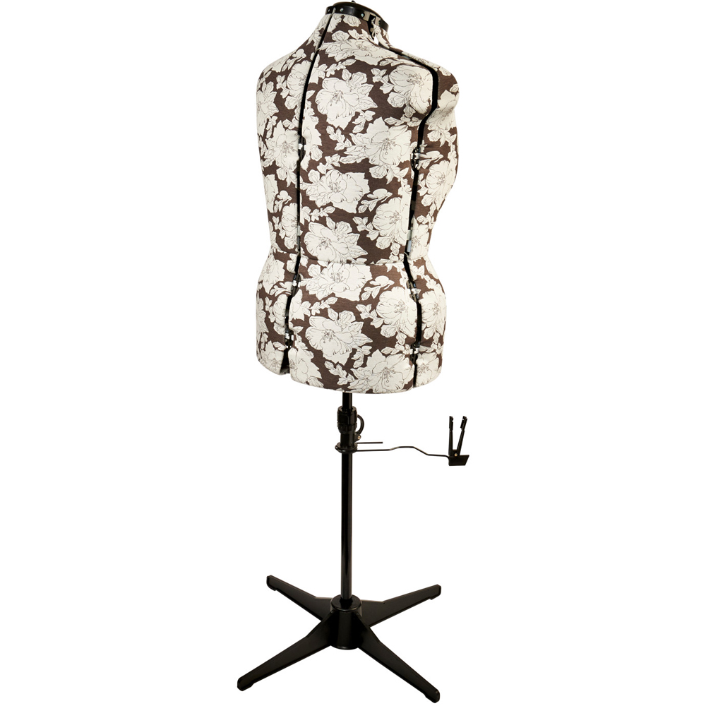 Sewing Online 5901C Grey Floral Hollyhock Adjustable 8-Part Dressmakers Dummy with Hem Marker Large Image 3