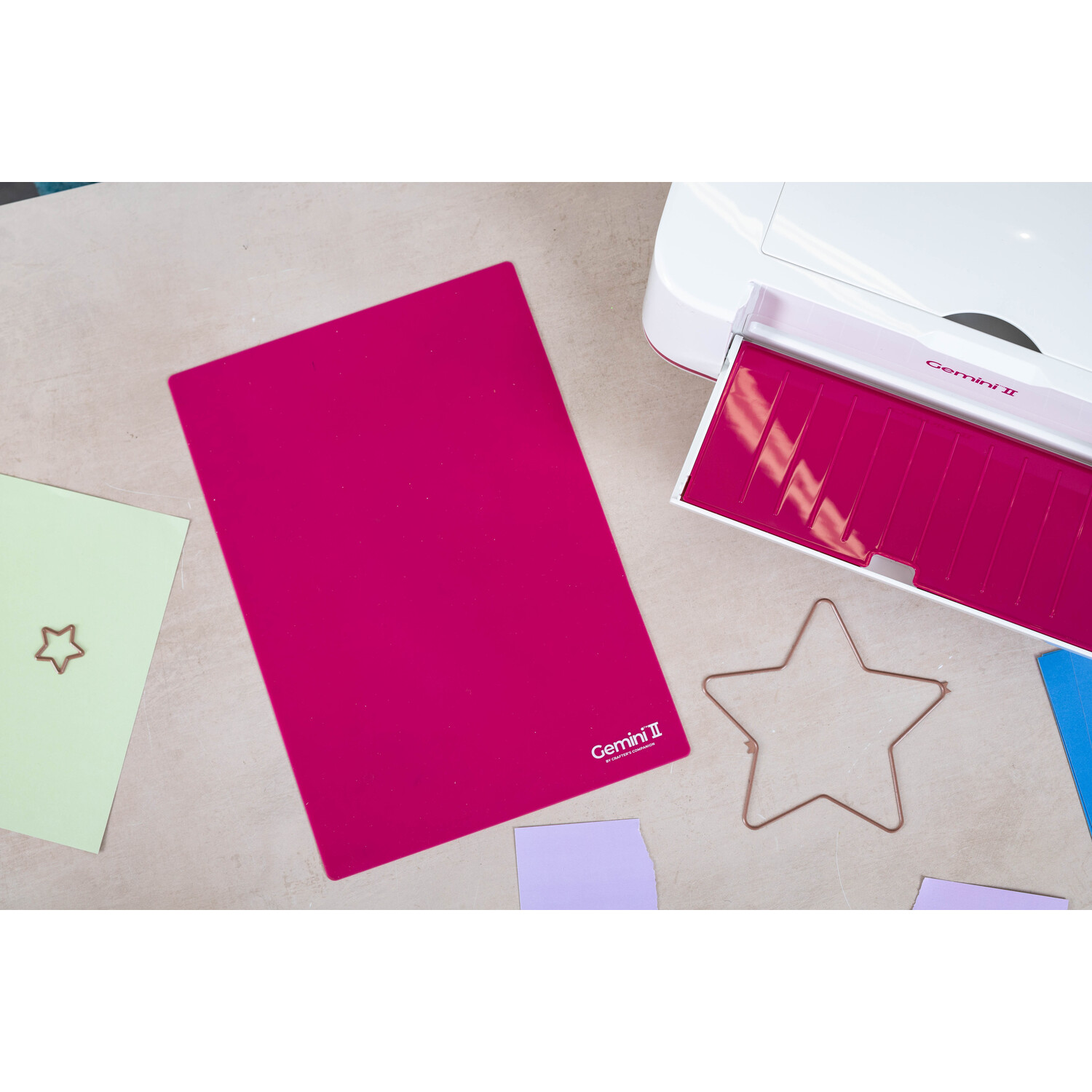 Crafter's Companion Gemini II Rubber Embossing Mat - Raspberry Image 3