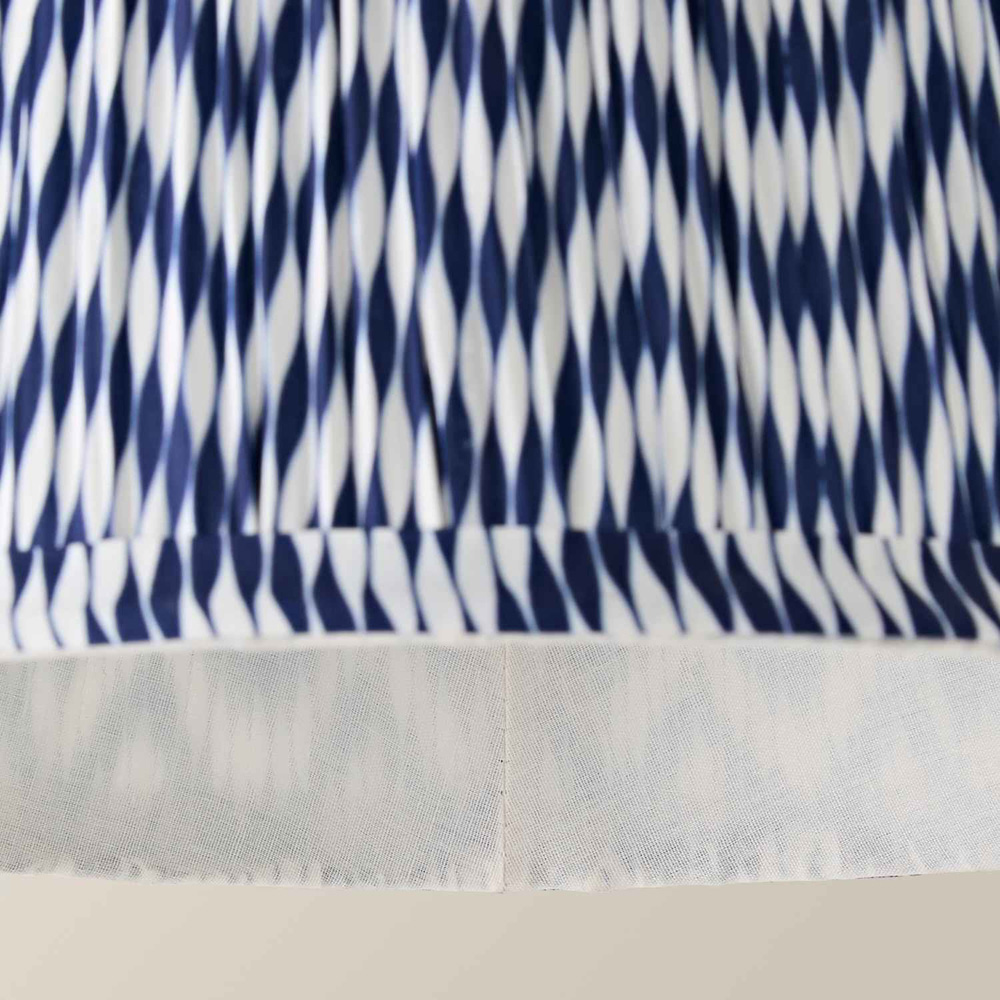 ValueLights Saffira Navy Chevron Pleated Tapered Small Lamp Shade 25cm Image 4