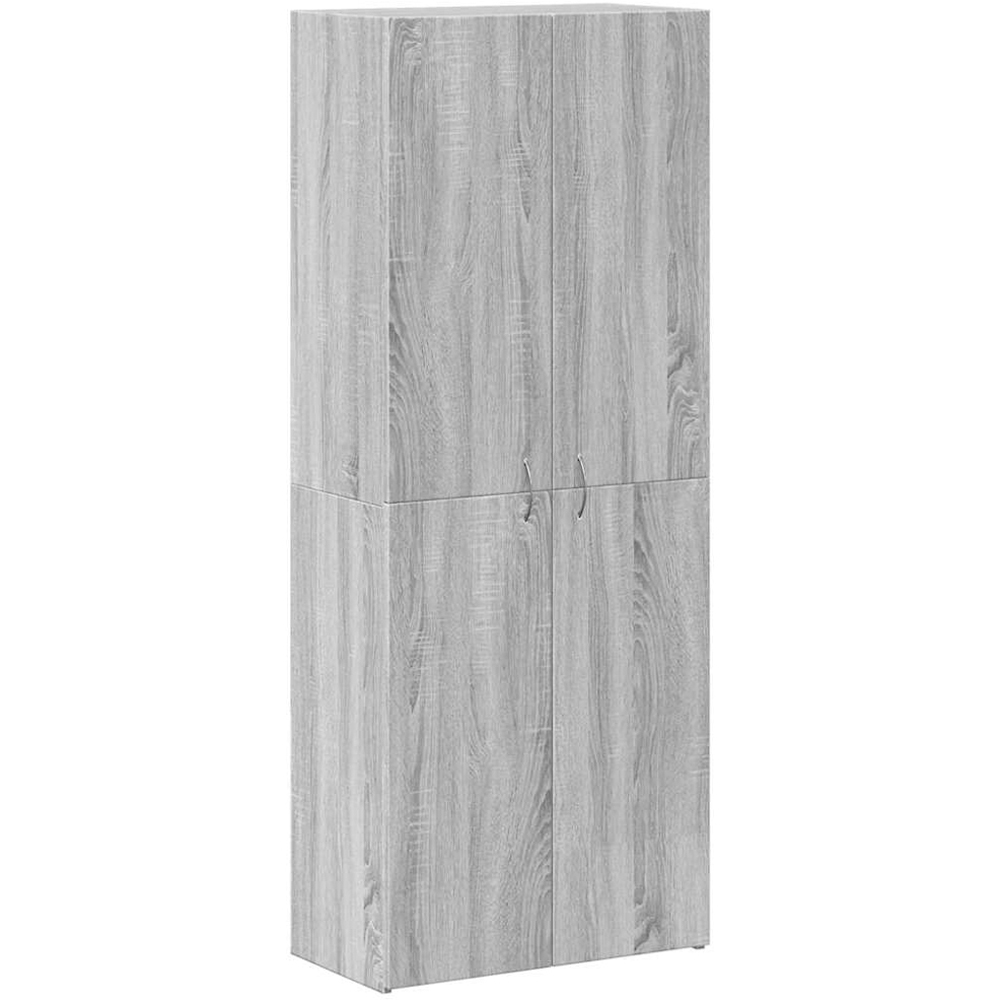 vidaXL 2 Door 4 Compartment Grey Sonoma Tall File Cabinet Image 2