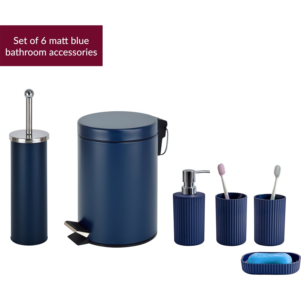 Innoteck Essentials 6 Piece Blue Bathroom Set Image 2