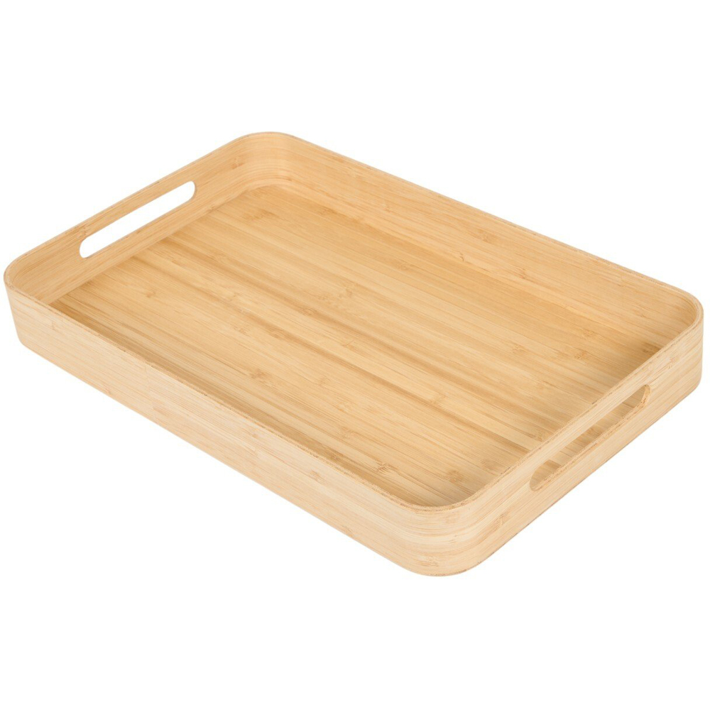 Bamboo Round Edge Tray Natural Image 1