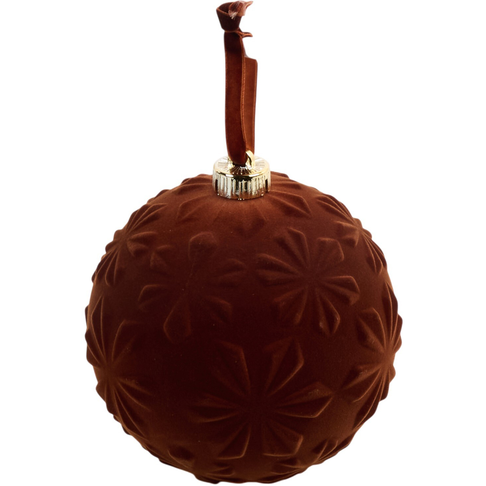 Pack of 3 Flocked Baubles Image 3