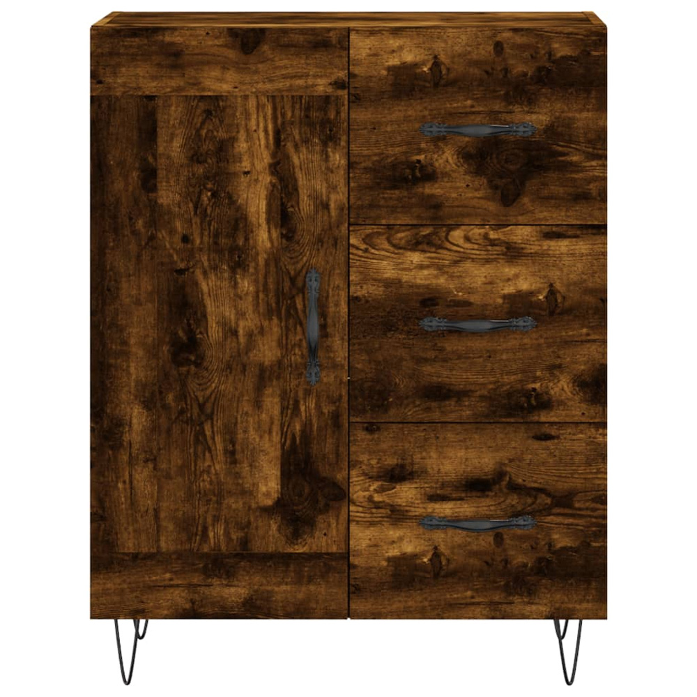 vidaXL 3 Door 3 Drawer Smoked Oak Highboard Image 8