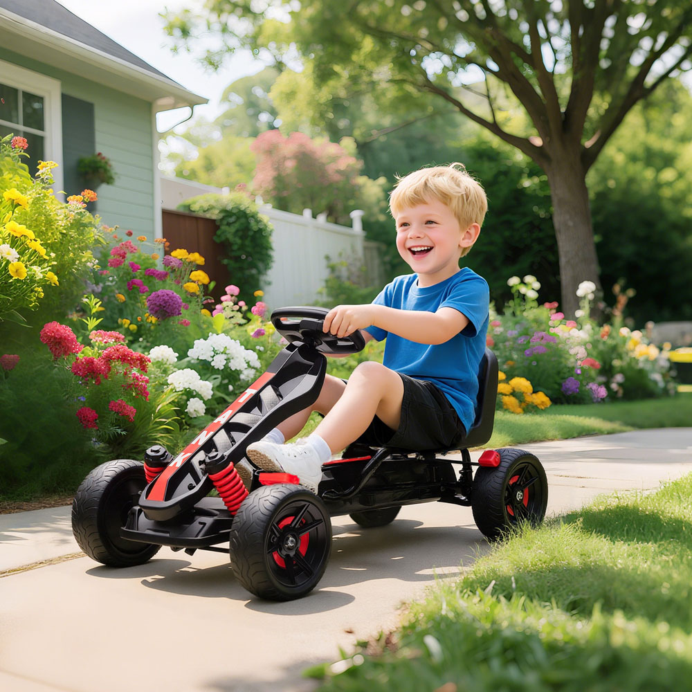 Tommy Toys Kids Pedal Go Kart with Automatic Clutch Red Image 2