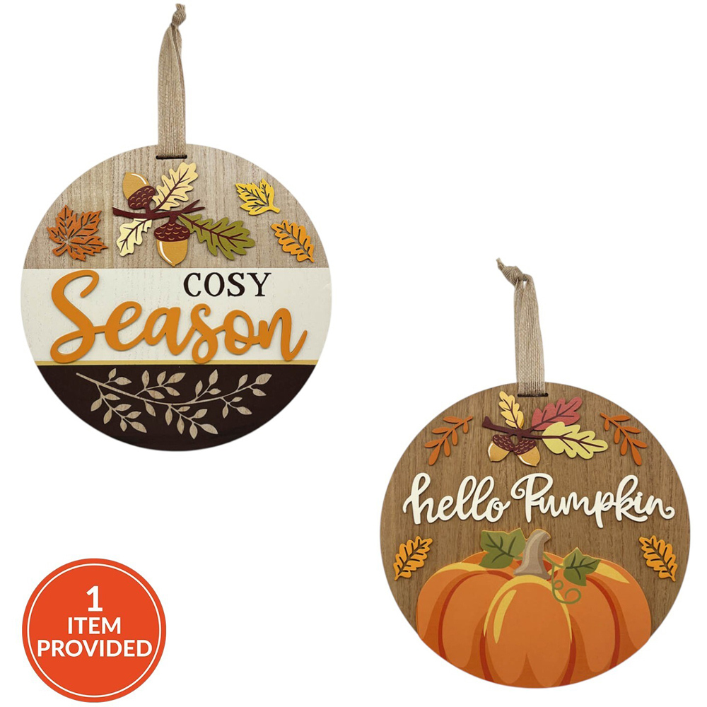Welcoming Autumn Hanging Plaque Image 1