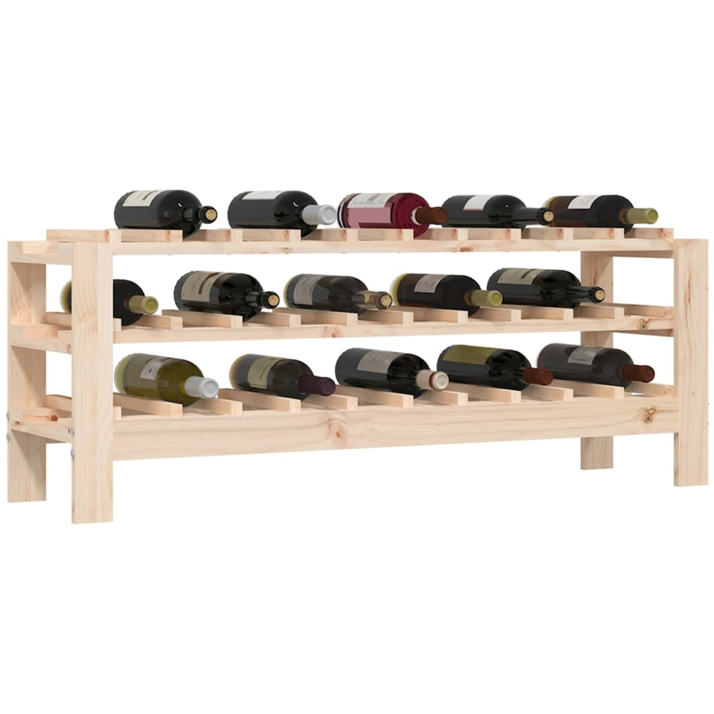vidaXL 30 Bottle Brown Freestanding Wine Rack Image 3