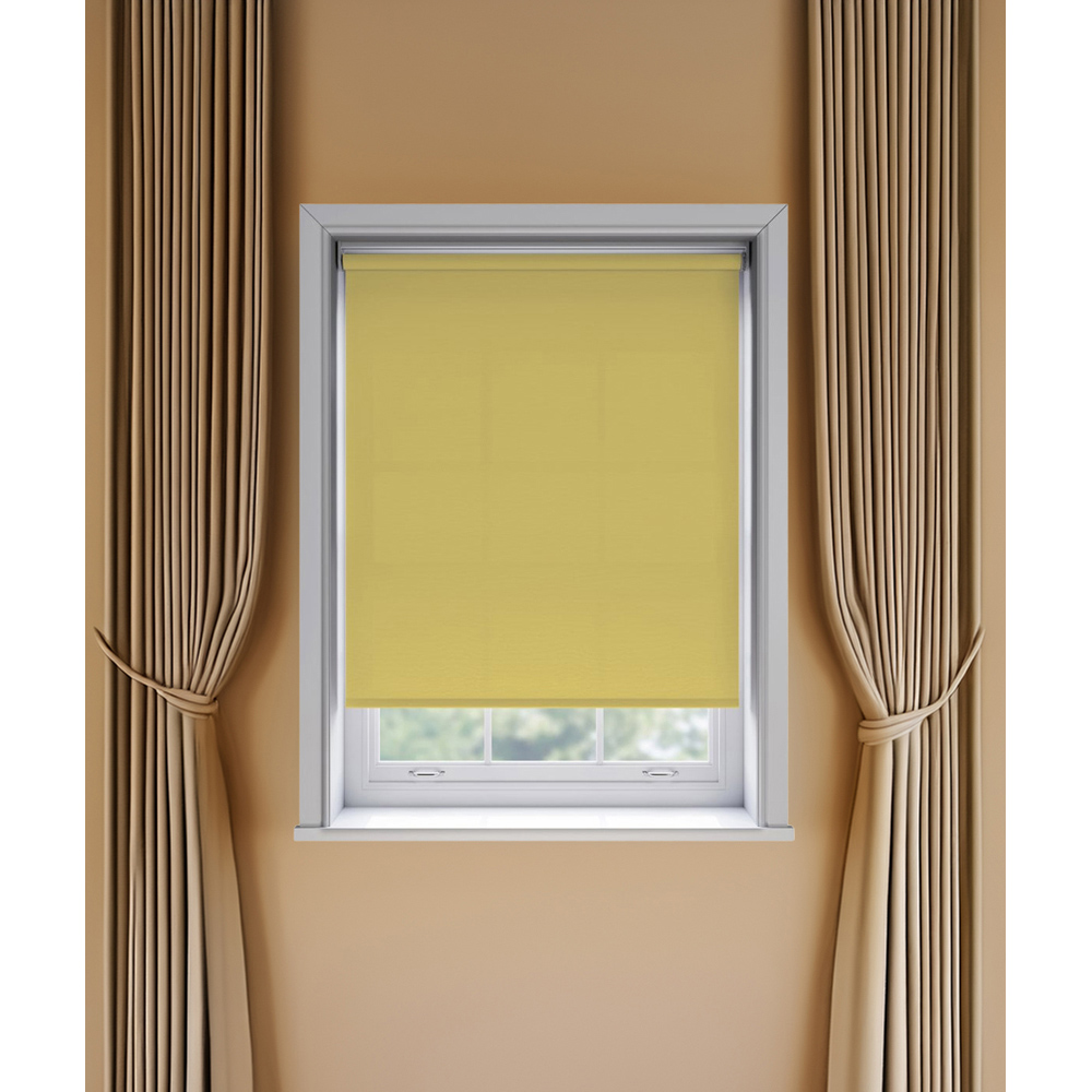 New Edge Blinds Thermal Blackout Roller Blind Ochre 55cm Image 3