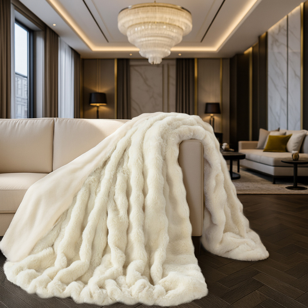 Sweet Dreams Beige Alpine Throw 200 x 240cm Image 2